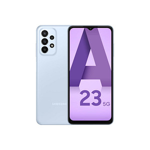 Mit dem SAMSUNG Galaxy A23 5G Dual-SIM-Smartphone blau 64 GB haben Sie die Zukunft in der HosentascheMit dem SAMSUNG Galaxy A23 5G Dual-SIM-Smartphone blau 64 GB unterwegs E-Mails schreiben