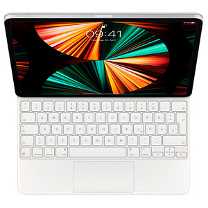 Apple Magic Keyboard Tablet-Tastatur weiß geeignet für Apple iPad Pro 12,9″ 3. Gen (2018), Apple iPad Pro 12,9″ 4. Gen (2020), Apple iPad Pro 12,9″ 5. Gen (2021), Apple iPad Pro 12,9″ 6. Gen (2022)