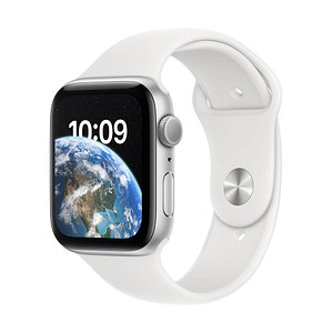 Apple Watch SE 44 mm (GPS)  silber, weiß