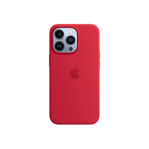 Apple Silikon Case mit MagSafe Handyhülle für Apple iPhone 13 Pro rot