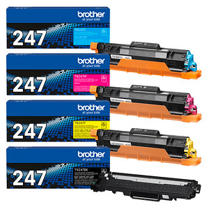 brother TN-247BK/C/M/Y  schwarz, cyan, magenta, gelb Toner, 4er-Set