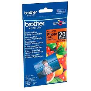 brother Fotopapier BP71GP20 DIN A6 glänzend 260 g/qm 20 Blatt