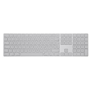 Apple Magic Keyboard mit Ziffernblock Tastatur kabellos weiß, silber