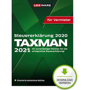 LEXWARE TAXMAN Vermieter 2021 (für das Steuerjahr 2020) Software Vollversion (Download-Link)