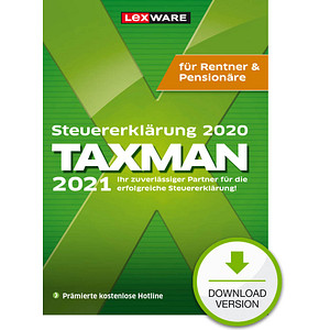 LEXWARE TAXMAN Rentner & Pensionäre 2021 (für das Steuerjahr 2020) Software Vollversion (Download-Link)