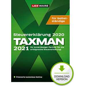 LEXWARE TAXMAN Selbstständige 2021 (für das Steuerjahr 2020) Software Vollversion (Download-Link)