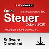 LEXWARE QuickSteuer Deluxe 2020 (für das Steuerjahr 2019) Software Vollversion (Download-Link)