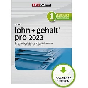 LEXWARE lohn+gehalt pro 2023 Software Vollversion (Download-Link)