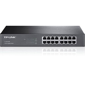 Verbindet Ihr Unternehmen: tp-link TL-SG1016D Switch 16-fachFür eine sichere und schnelle Verbindung zwischen Ihren Rechnern gibt es den tp-link TL-SG1016D Switch 16-fach. Dank zuverlässiger Übertragung ist er die ideale Netzwerkerweiterung für Ihr Unternehmen. Verpassen Sie nicht die weiteren interessanten Informationen zu diesem Artikel!Schnelle Übertragung garantiertDas handliche Produkt bietet Datenübertragungsraten mit 10/100/1000 Mbit/Sek. Das heißt