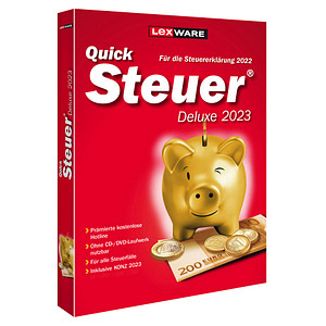 LEXWARE QuickSteuer Deluxe 2023 (für das Steuerjahr 2022) Software Vollversion (DVD)