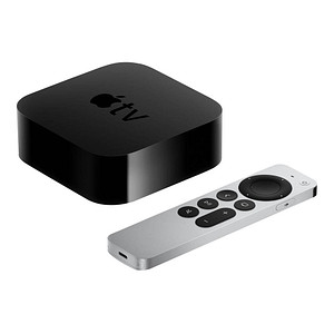 Apple TV 4K 2. Gen (2021) 64 GB: für die Wiedergabe vieler DateiformateDie Anbindung Ihres Fernsehers an das Heimnetzwerk gelingt Ihnen mit dem Apple TV 4K 2. Gen (2021) 64 GB im Handumdrehen. Mit seiner Hilfe können Sie Serien und Filme streamen und diese in einer Top-Bildqualität abspielen. So steht spannenden Kinoabenden nichts mehr im Wege.Diese Auflösung wird unterstütztMit einer Ultra HD (4K)-Auflösung gehen Sie keinerlei Kompromisse bei der Bildqualität ein. Die Ultra-High-Definition-Auflösung sorgt für gestochen scharfe Darstellungen.Was ist besonders an diesem Gerät?Folgende besonderen Eigenschaften stecken im Apple TV 4K 2. Gen (2021) 64 GB: Fernbedienung: Touch Oberfläche aus Glas und Siri Remote und Bildkalibierung übers iPhone. Jetzt aufzeichnen