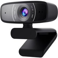 Asus C3 Full HD-Webcam (USB-Kamera, 1080p-Auflösung, 30 FPS, Beamforming-Mikrofon, verstellbarer Befestigungsclip)