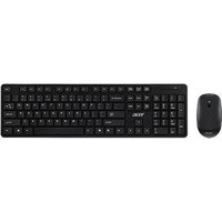 Acer Chrome Combo Set AAK970 – Tastatur-und-Maus-Set – kabellos – 2.4 GHz – Deutsch – Schwarz und Silber – retail