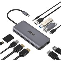 Acer 12-In-1 Type-C Adapter – Dockingstation – USB-C – 2 x HDMI, DP – GigE (HP.DSCAB.009)