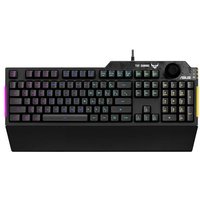 Asus TUF GAMING K1 Kabelgebunden Gaming-Tastatur Beleuchtet, Spritzwassergeschützt Deutsch, QWERTZ,