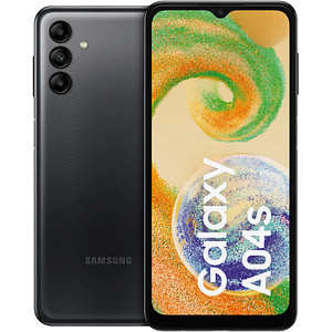 Mit dem SAMSUNG Galaxy A04s Dual-SIM-Smartphone schwarz 32 GB haben Sie die Zukunft in der HosentascheMit dem SAMSUNG Galaxy A04s Dual-SIM-Smartphone schwarz 32 GB unterwegs E-Mails schreiben