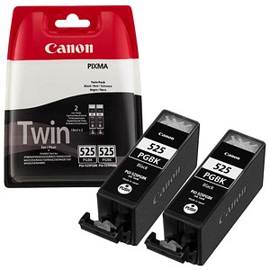 Ihr Gerät sitzt auf dem Trockenen? Die Canon PGI-525 PGBK Twin-Pack schwarz Druckerpatronen