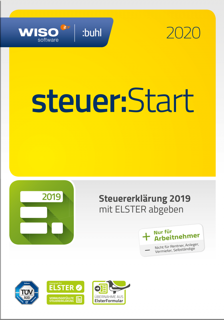 BUHL WISO Steuer:Start 2020, Steuerjahr 2019, Vollversion, Download