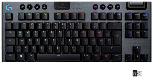 Logitech G915 TKL Tenkeyless LIGHTSPEED Kabellos, Bluetooth® Gaming-Tastatur Beleuchtet, Wiederaufl