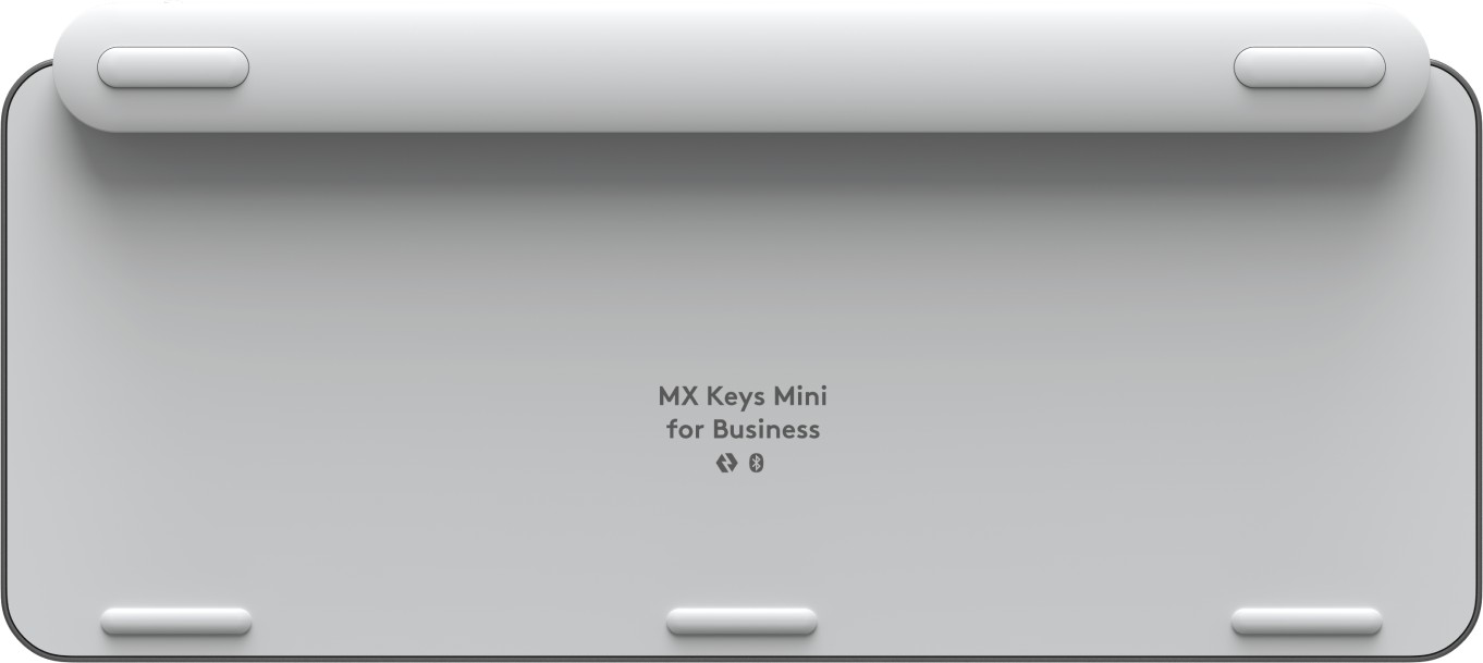 Logitech MX Keys Mini for Business Pale Gray, weiß/grau, LEDs weiß, Logi Bolt, USB/Bluetooth, DE (920-010598)