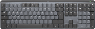 Logitech Master Series MX Mechanical – Tastatur – hinterleuchtet – kabellos – Bluetooth LE – QWERTZ – Deutsch – Tastenschalter: Tactile Quiet – Graphite