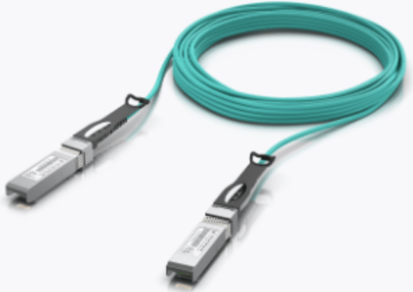 Ubiquiti – 10GBase-AOC direct attach cable – SFP+ zu SFP+ – 10,0m – 3 mm – Glasfaser – Active Optical Cable (AOC) – Aquamarin (UACC-AOC-SFP10-10M)