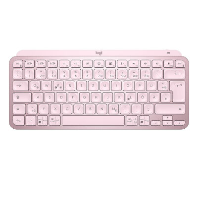 Logitech MX Keys Mini Minimalist Wireless Illuminated Keyboard, kabellose Bluetooth-Tastatur , rose