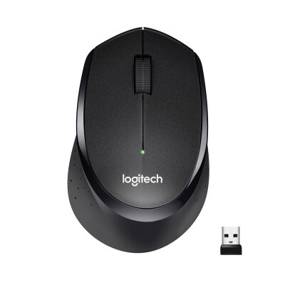 Logitech M330 Silent Plus Maus, schwarz