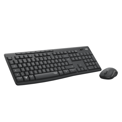 Logitech MK295 Desktopset, kabellos, Spritzwassergeschützt, SilentTouch-Technologie, 8 Sondertasten