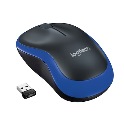 Logitech M185 Kabellose Maus Blau