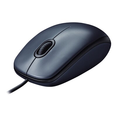 Logitech M100 Kabelgebundene Maus Grau