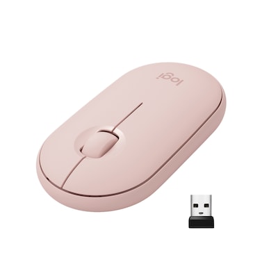 Logitech M350 Pebble Kabellose Maus Rose