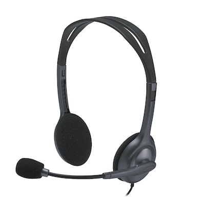 Logitech H111 Stereo Headset – 3,5-mm-Audiobuchse, Windows®, macOS oder ChromeOS™