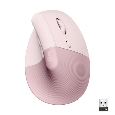 Logitech Lift Vertical Rosa – Ergonomische Kabellose Maus