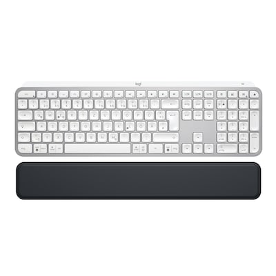 Logitech MX Keys S Pale Grey + MX Ralm Rest (Handballenauflage)