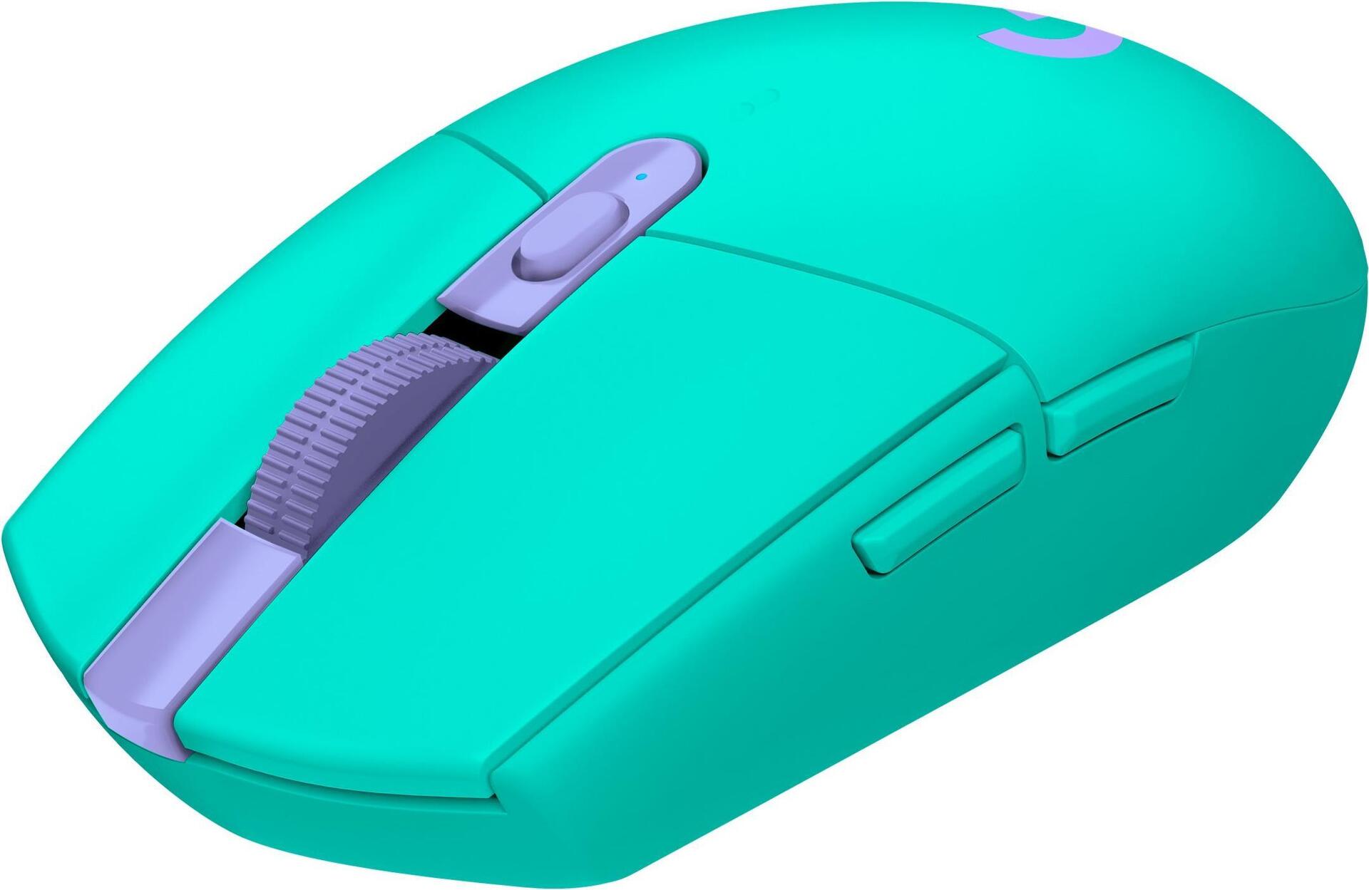 Kurzinfo: Logitech G G305 - Maus - optisch - 6 Tasten - kabellos - LIGHTSPEED - kabelloser Empfänger (USB) - Minze Gruppe Zeigegeräte Hersteller Logitech Hersteller Art. Nr. 910-006378 Modell G G305 EAN/UPC 5099206097544 Produktbeschreibung: Logitech G G305 - Maus - LIGHTSPEED - Minze Gerätetyp Maus Anschlusstechnik Kabellos - LIGHTSPEED Farbe Minze Abmessungen (Breite x Tiefe x Höhe) 6.215 cm x 11.66 cm x 3.82 cm Gewicht 99 g Kabelloser Empfänger Nano kabelloser Empfänger (USB) Movement Detection Technologie Optisch Anzahl Tasten 6 Bewegungsauflösung 12000 dpi Leistung 1 ms Reaktionszeit