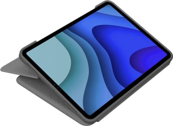 Kurzinfo: Logitech Folio Touch - Tastatur und Foliohülle - mit Trackpad - hinterleuchtet - Apple Smart connector - AZERTY - Französisch - Graphite - für Apple 27