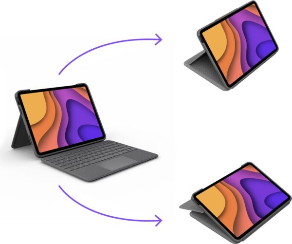 Kurzinfo: Logitech Folio Touch - Tastatur und Foliohülle - mit Trackpad - hinterleuchtet - Apple Smart connector - AZERTY - Französisch - Oxford Gray - für Apple 10.9 iPad Air (4. Generation) Gruppe Tastaturen Hersteller Logitech Hersteller Art. Nr. 920-009958 Modell Folio Touch EAN/UPC 5099206093454 Produktbeschreibung: Logitech Folio Touch - Tastatur und Foliohülle - mit Trackpad - AZERTY - Französisch - Oxford Gray Gerätetyp Tastatur und Foliohülle Hintergrundbeleuchtet Ja Schnittstelle Apple Smart connector Eingabegerät Tastatur Anschlusstechnik Kabelgebunden Eingebaute Geräte Trackpad Lokalisierung und Layout AZERTY Französisch Tastaturkurzbefehl-Funktion Suchen