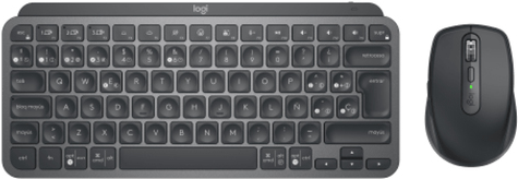 Logitech MX Keys Mini Combo for Business – Tastatur-und-Maus-Set – hinterleuchtet – kabellos – Bluetooth LE – QWERTY – Spanisch – Graphite