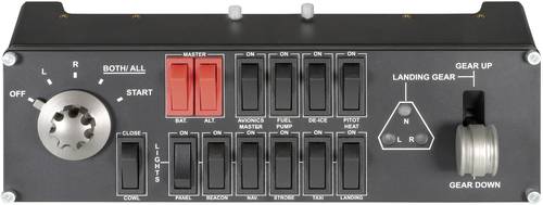 Saitek Logitech Gaming Pro Flight Switch Panel PZ55 Flugsimulator-Controller USB PC Schwarz