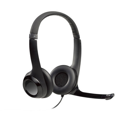 Logitech H390 USB Stereo Headset Mit verbesserter digitaler Klangübertragung und integrierten Bedienelementen