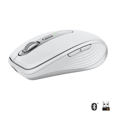 Logitech MX Anywhere 3 für MAC, Bluetooth Maus, Pale Grey, 4000dpi