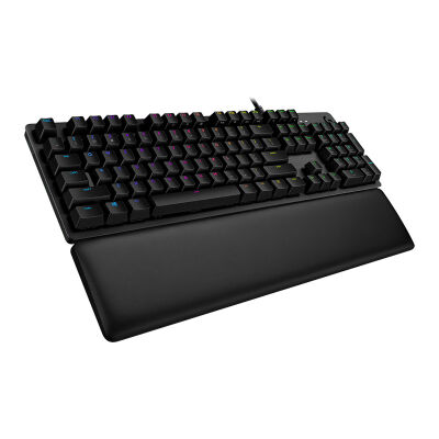 LIGHTSPEED RGB Beleuchtung / Abnehmbare Handballenauflage aus Memory Foam / Legierung aus Flugzeugaluminium / Vollumfängliche Funktionstasten / Romer-G GX Blue Switches