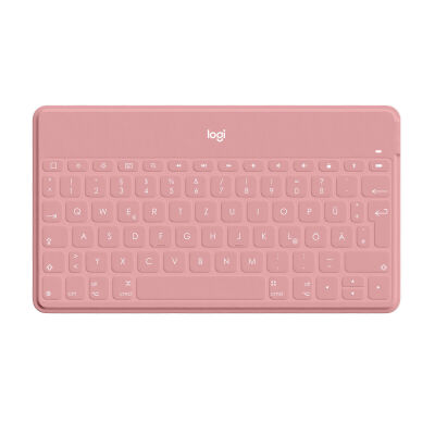 Logitech Keys To Go kabellose Bluetooth Tastatur, ultraleicht, für iPhone iPad und Apple TV, Pink