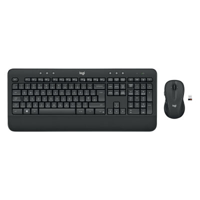 Kabelloses Tastatur-Maus-Set / 2.4 GHz Wireless Technologie / Unifying USB-Empfänger / 3-Jahre Akkulaufzeit