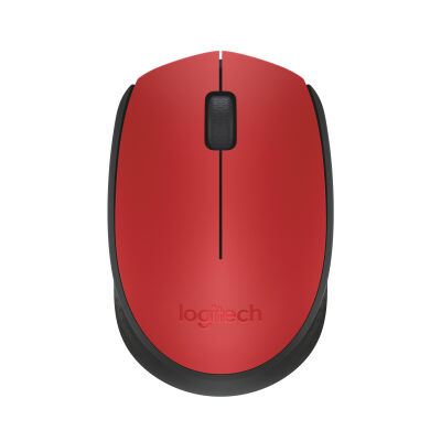 Logitech M171 kabellose, komfortable optische Maus, rot mit langer Lebensdauer, für Links- und Rechtshänder