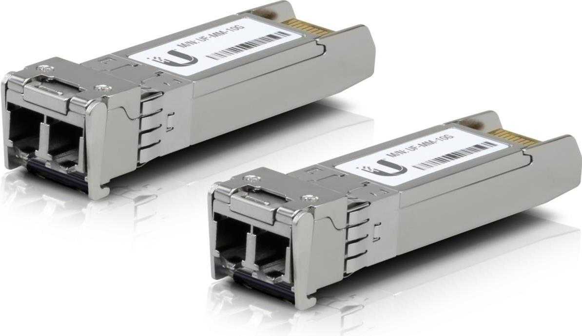 Ubiquiti – SFP (Mini-GBIC)-Transceiver-Modul – 10 GigE – LC Multi-Mode – bis zu 300 m (Packung mit 2) (UACC-OM-MM-10G-D-2)