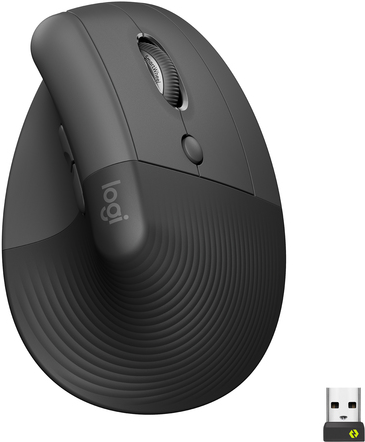 Logitech Lift Maus rechts RF kabellos + Bluetooth 4000 DPI (910-006473)