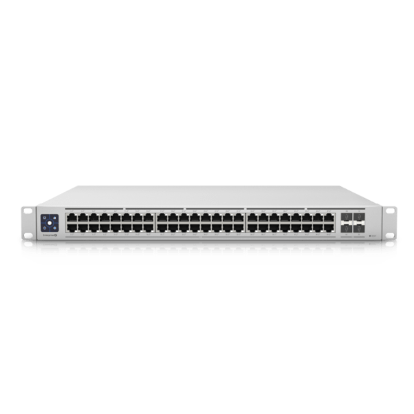 Kurzinfo: Ubiquiti UniFi Switch USW-Enterprise-48-PoE - Switch - L3 - managed - 48 x 100/1000/2.5G (PoE+) + 4 x 1 Gigabit/10 Gigabit SFP+ (Uplink) - an Rack montierbar - PoE+ (720 W) Gruppe Hubs & Switches Hersteller Ubiquiti Hersteller Art. Nr. USW-ENTERPRISE-48-POE EAN/UPC Produktbeschreibung: Ubiquiti UniFi Switch USW-Enterprise-48-PoE - Switch - 48 Anschlüsse - managed - an Rack montierbar Gerätetyp Switch - 48 Anschlüsse - L3 - managed Gehäusetyp An Rack montierbar Untertyp 2.5 Gigabit Ethernet Ports 48 x 100/1000/2.5G (PoE+) + 4 x 1 Gigabit/10 Gigabit SFP+ (Uplink) Power Over Ethernet (PoE) PoE+ PoE-Budget 720 W Leistung Nicht-blockierender zuschaltbarer Durchsatz: 160 Gbps Switching-Kapazität: 320 Gbit/s Weiterleitungsrate: 238.095 Mpps Leistungsmerkmale Port-Spiegelung