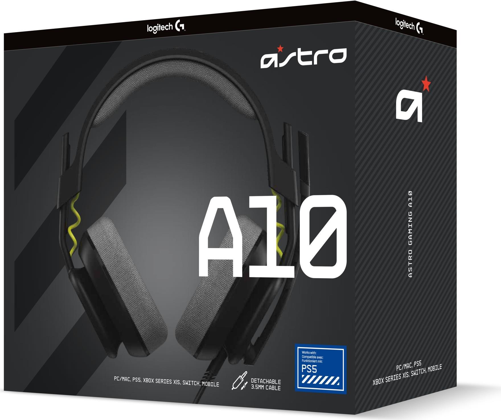 Logitech ASTRO Gaming A10 Gen 2 – Headset – ohrumschließend – kabelgebunden – 3,5 mm Stecker – Schwarz (939-002057)